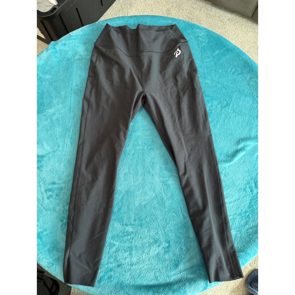 Peloton Womens High Waisted Black Performance Leggings Side Pockets‎ Size Large